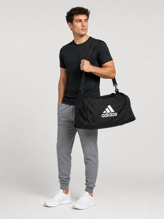 adidas Other - adidas Black Performance Duffel Gym Travel Bag Shoulder Strap Zip Pockets
